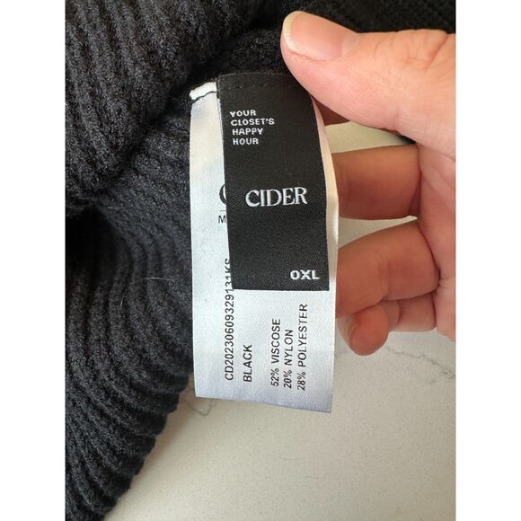 Cider Sweetheart Neckline Balloon Sleeve Sweater Black Size XL - Picture 6 of 6